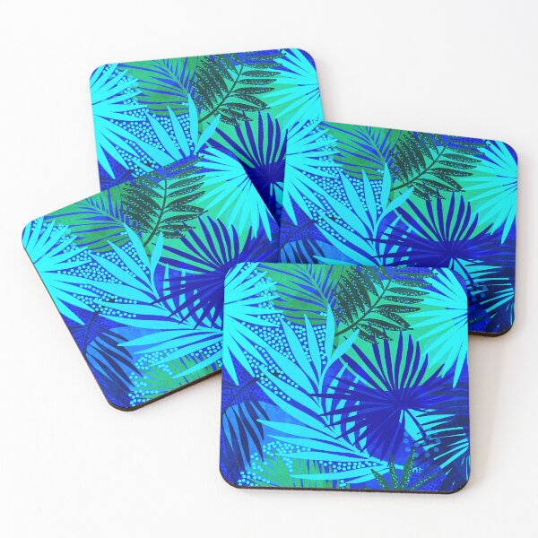 Item preview, Tropical Boho Palm 4. Cobalt Blue, aqua and green  #tropical #summer #Cobaltblue #coastal designed and sold by Dominiquevari.