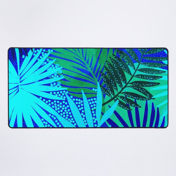 Item preview, Tropical Boho Palm 4. Cobalt Blue, aqua and green #tropical #summer #Cobaltblue #coastal designed and sold by Dominiquevari.