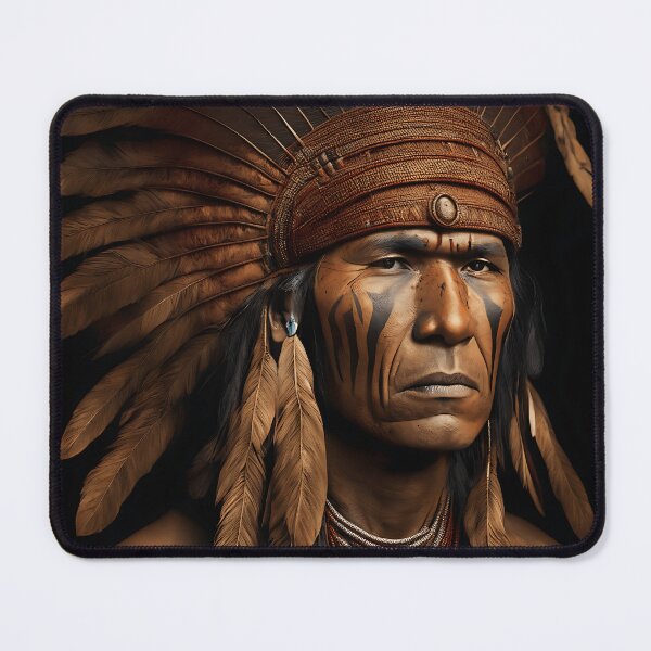 Item preview, [AI Art] Proud Native American Man With Headdress designed and sold by Sissle.