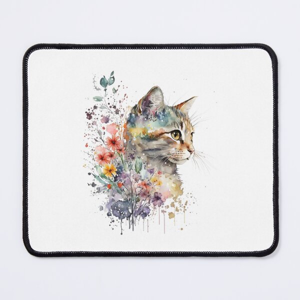 Item preview, cute floral cat t-shirt designed and sold by OKR1M.