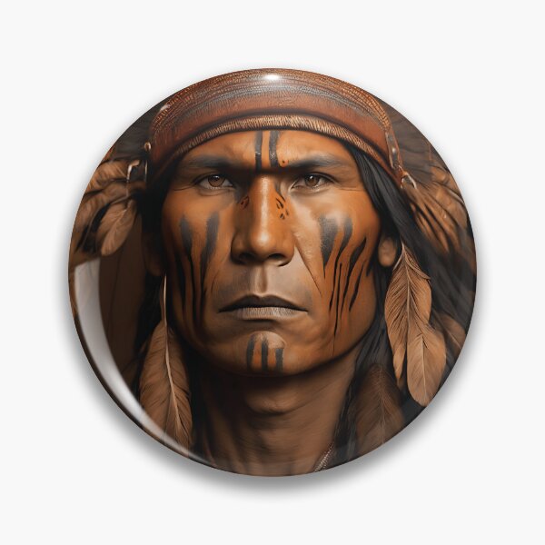 Item preview, [AI Art] Orgulloso nativo americano con tocado designed and sold by Sissle.