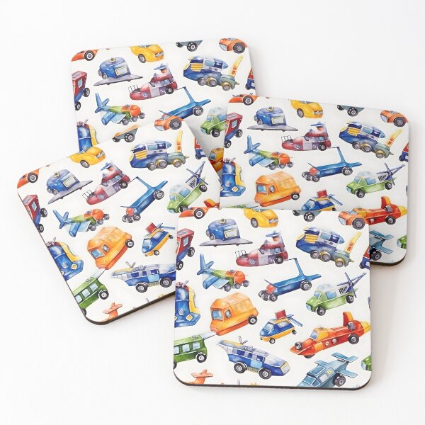 Item preview, Cute But Strange: Toy Cars, Vans, Trucks, and Planes in Watercolor - Welcome Back To School designed and sold by ignasirus.