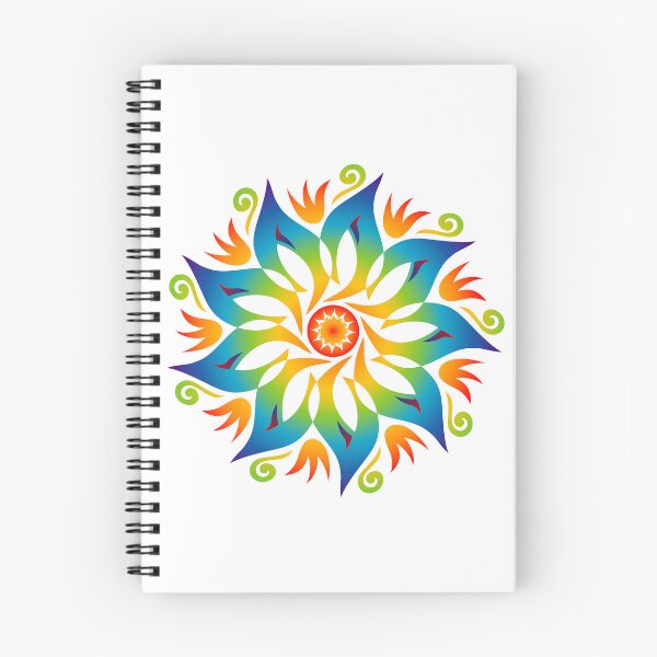 Item preview, Multicolored Flower Mandala Rainbow Wheel Spiral Vortex Energy designed and sold by InfinityDsigns.