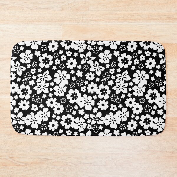 Item preview, HIBISCUS BLACK AND WHITE Y2K STYLE AESTHETIC FLOWER PATTERN 2000S COCONUT GIRL designed and sold by blomastudios.