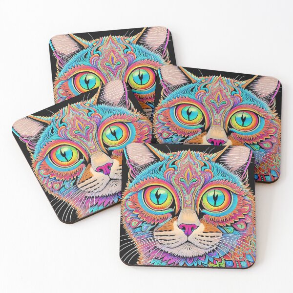Item preview, Creative, unique modern multi-colored cat designed and sold by Kymberly Collins.