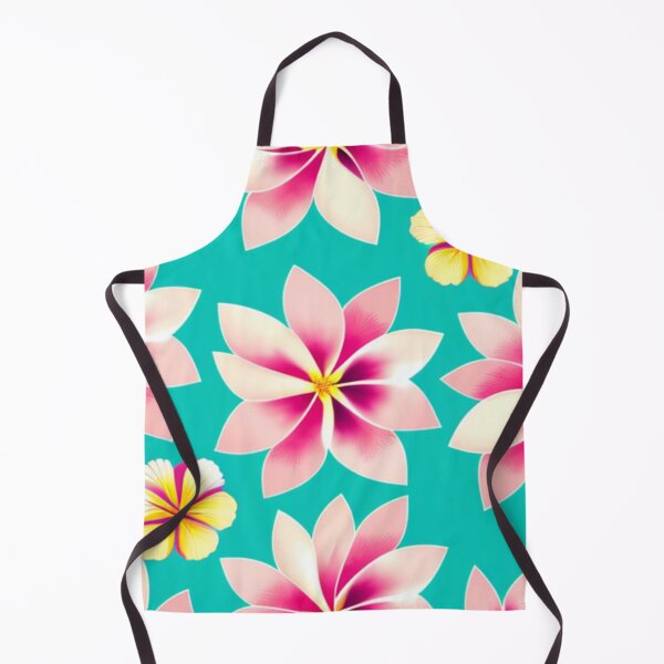 Artikelvorschau, Rosa und gelbe Blumen auf einem blaugrünen Hintergrund entworfen und verkauft von BirdsnStuff.