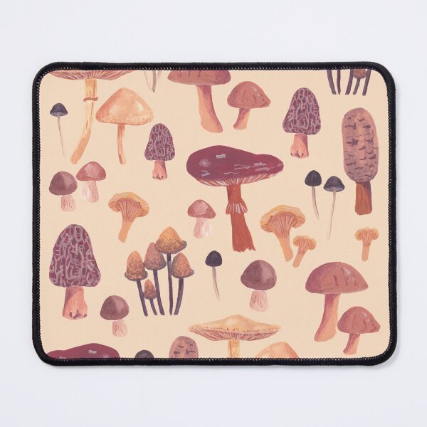 Item preview, Autumn fall mushrooms in soft brown tones designed and sold by chrigesart.