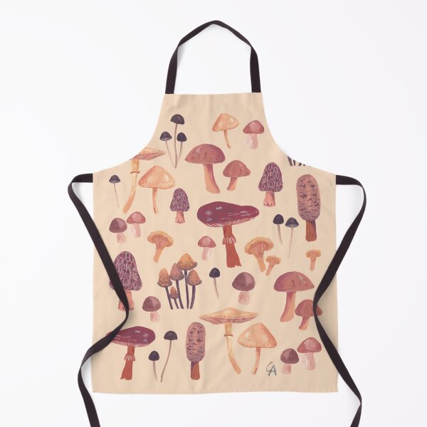 Item preview, Autumn fall mushrooms in soft brown tones designed and sold by chrigesart.