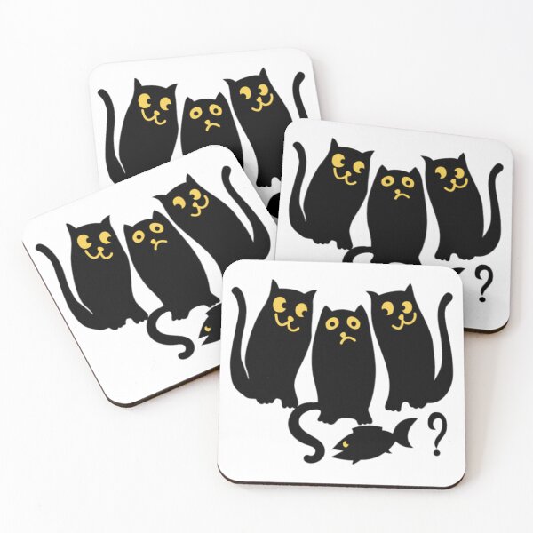 Item preview, Black Cats and Fish designed and sold by kyokyyosei.