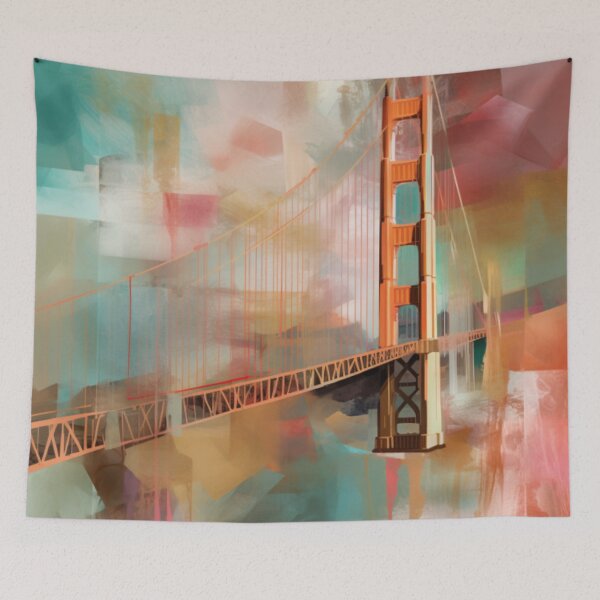 Item preview, Abstraction of the Golden Gate Bridge designed and sold by DaniFantasy.