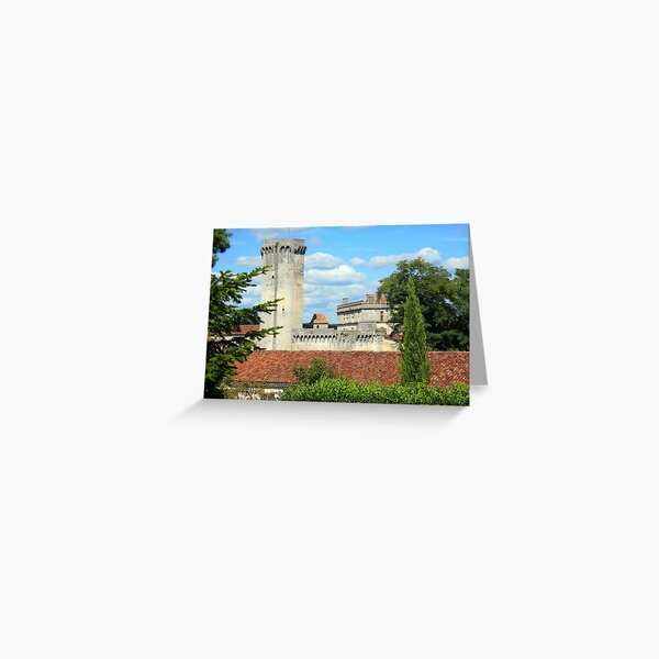 www.lizgarnett.com ... Chateau at Bourdeilles, Dordogne, France Greeting Card