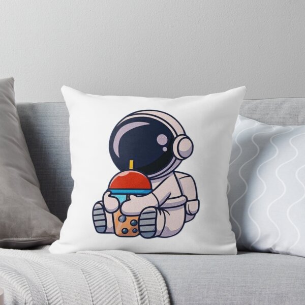 Item preview, Cute astronaut holding boba milk tea designed and sold by Stre1f.