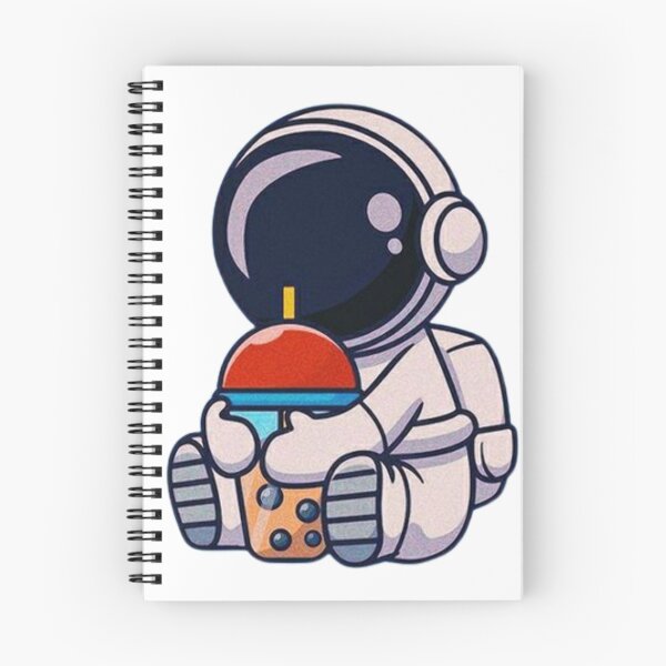Item preview, Cute astronaut holding boba milk tea designed and sold by Stre1f.
