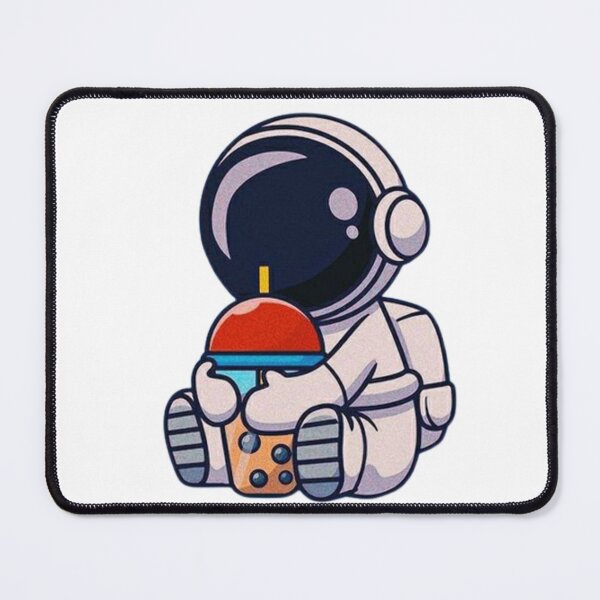 Item preview, Cute astronaut holding boba milk tea designed and sold by Stre1f.