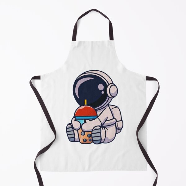 Item preview, Cute astronaut holding boba milk tea designed and sold by Stre1f.