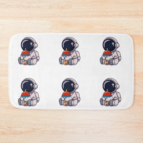 Item preview, Cute astronaut holding boba milk tea designed and sold by Stre1f.