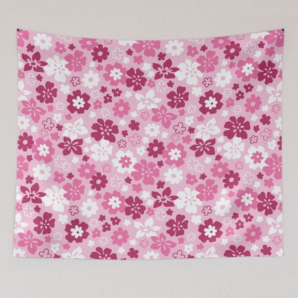 Item preview, HIBISCUS HOT PINK MAGENTA Y2K STYLE AESTHETIC FLOWER PATTERN 2000S COCONUT GIRL designed and sold by blomastudios.