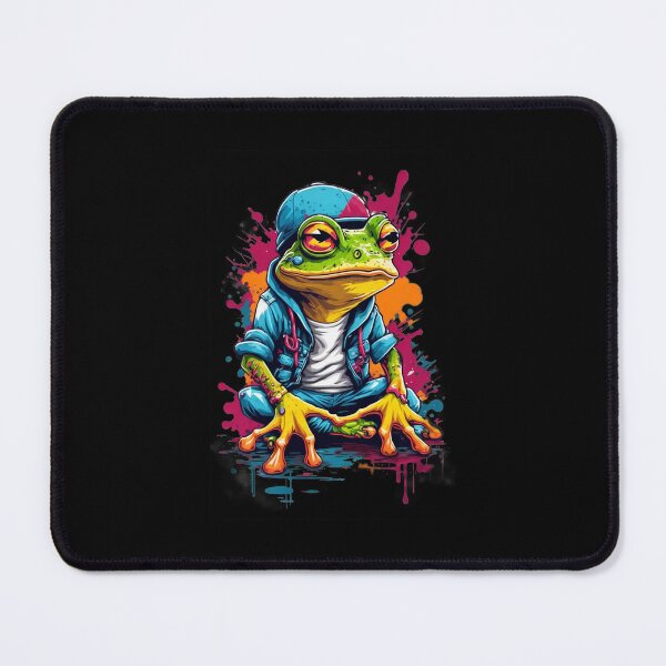 Item preview, Neon Frog Bliss: Energetic and Playful Delight designed and sold by hudaG.