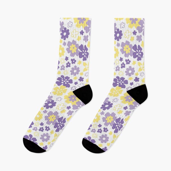 Item preview, HIBISCUS PASTEL LILAC PURPLE YELLOW Y2K STYLE AESTHETIC FLOWER PATTERN 2000S COCONUT GIRL designed and sold by blomastudios.