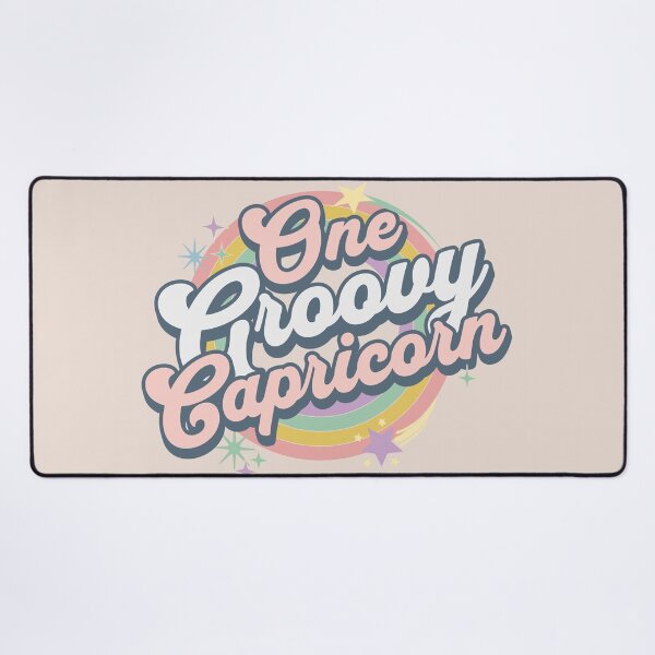 Item preview, One Groovy Capricorn Cute Retro Design in Pastel Colors designed and sold by positive-tribe.