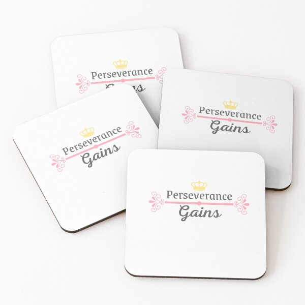 Item preview, Perseverance Gains positive quote designed and sold by Lockets Little Notes.