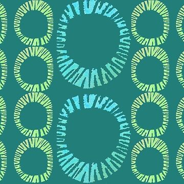 Artwork thumbnail, Beach Vibes Repeat in Green by LisaLeQuelenec