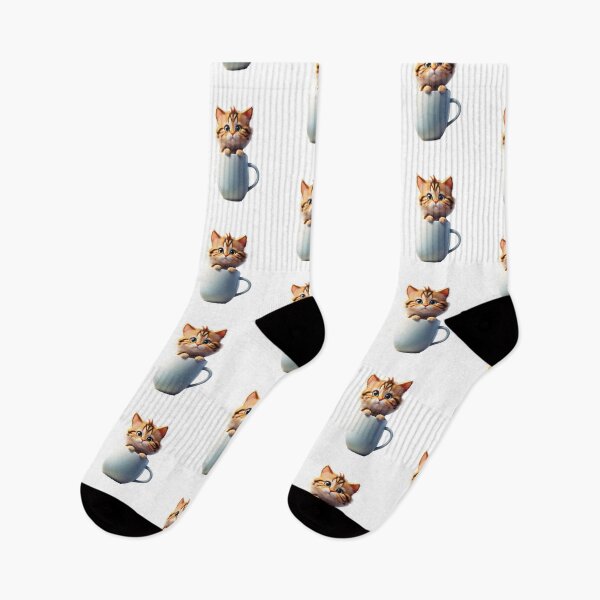 Item preview, Cute adorable kitten cat wide eyed in a coffee cup  designed and sold by w1ckerman.