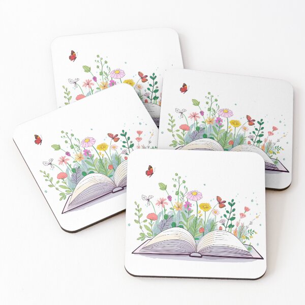 Item preview, Open Book with Growing Flowers Nature Lover designed and sold by KD Merch.