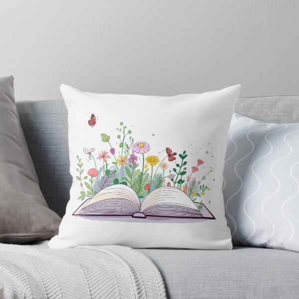 Item preview, Open Book with Growing Flowers Nature Lover designed and sold by KD Merch.