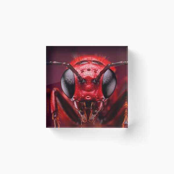 Item preview, A small red insect has its eyes looking directly at you designed and sold by isBotStore.