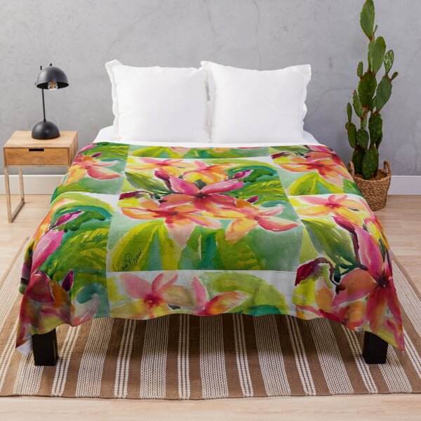 Item preview, Pink and yellow flowers designed and sold by AnjuPaintings.
