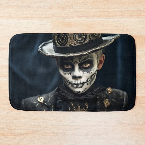 Item preview, A boy with skeleton makeup and top hat  designed and sold by isBotStore.