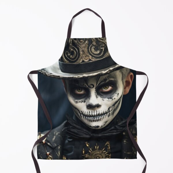 Item preview, A boy with skeleton makeup and top hat designed and sold by isBotStore.