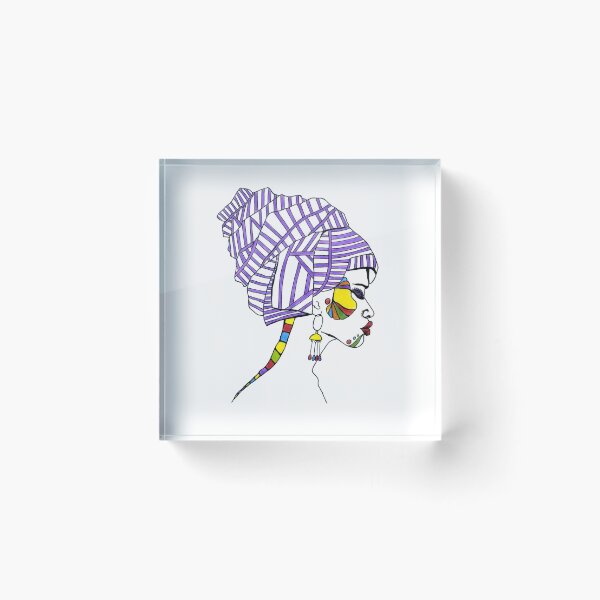 Item preview, African Woman Fashion Headband Art Design Afro American designed and sold by HighArtDesigns.