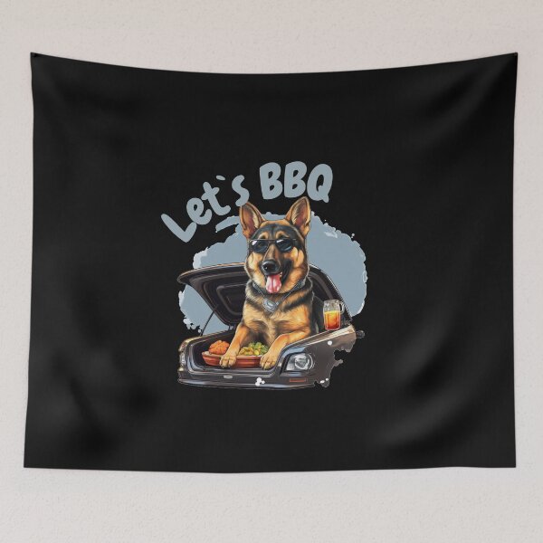 Item preview, Grillmaster - BBQ Shirt, German Shepherd Let`s BBQ designed and sold by Anastasiia87.