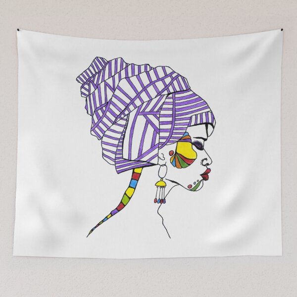 Item preview, African Woman Fashion Headband Art Design Afro American designed and sold by HighArtDesigns.