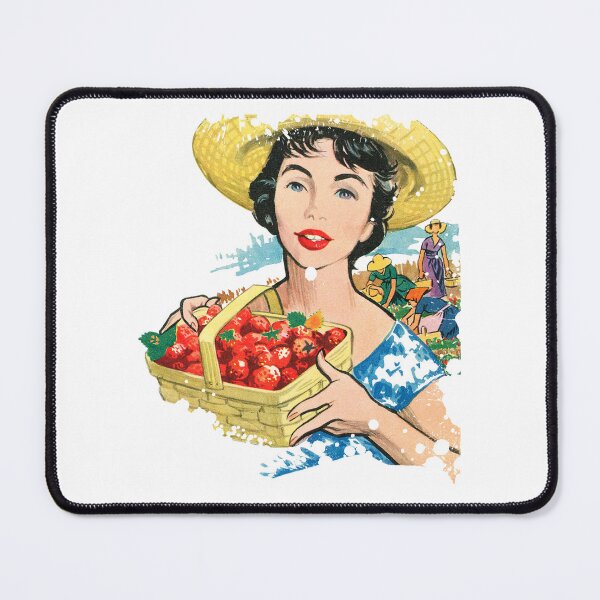 Item preview, The sweet woman selling strawberries designed and sold by food-nostalgia.