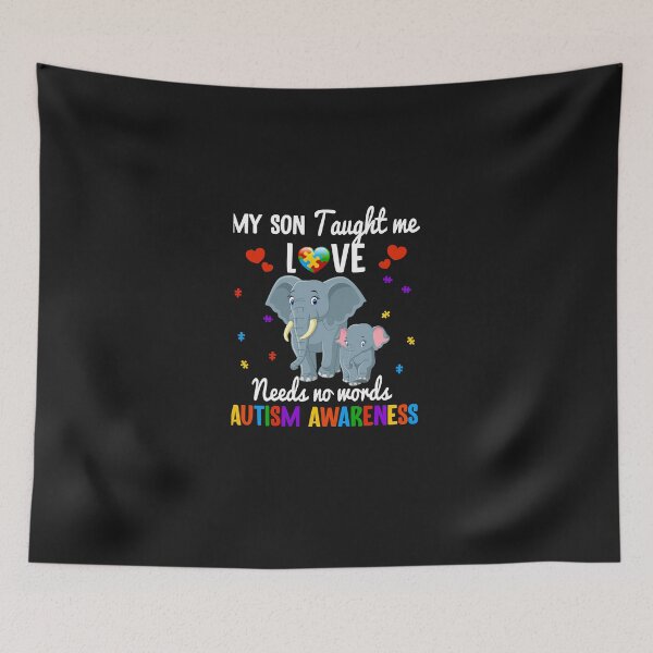 Item preview, Autism My Son Taught Me Love Needs No Words Autism Awareness Autism Awareness Neurodiverse designed and sold by UmaBarman.
