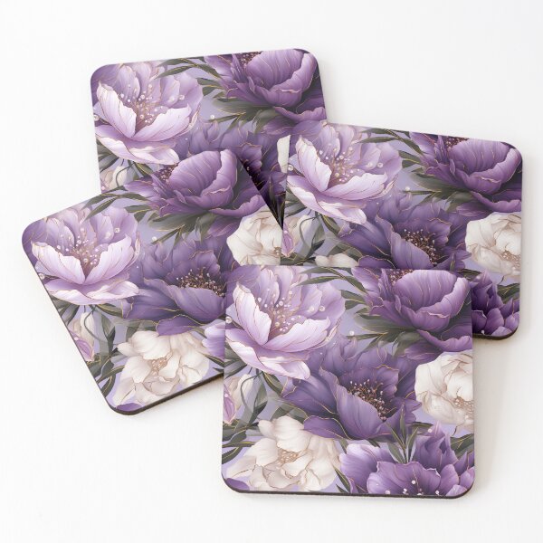 Item preview, Purple Peonies Floral Seamless Pattern designed and sold by Leylita Design.