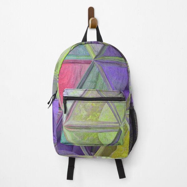 Item preview, Maximalist Abstract Art Triangles Mosaic over Colorful Beach Pebbles 3 of 4 designed and sold by Beachy.