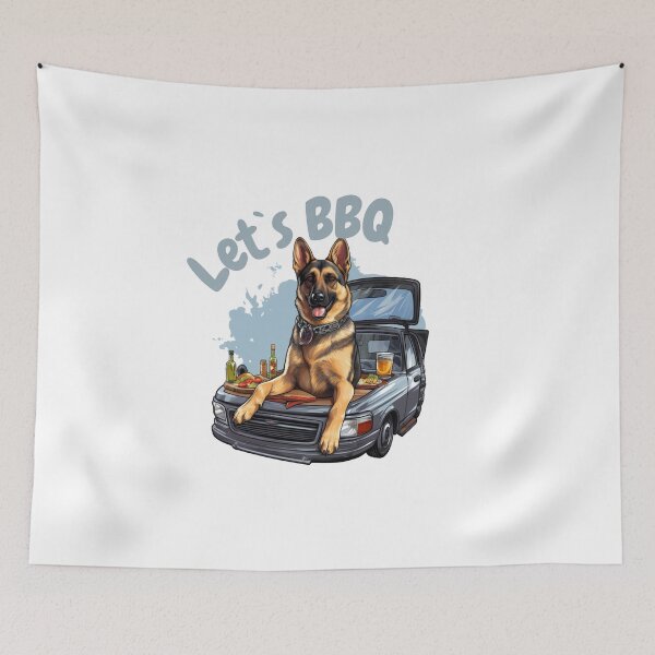 Item preview, Grillmaster - BBQ Shirt, German Shepherd Let`s BBQ designed and sold by Anastasiia87.