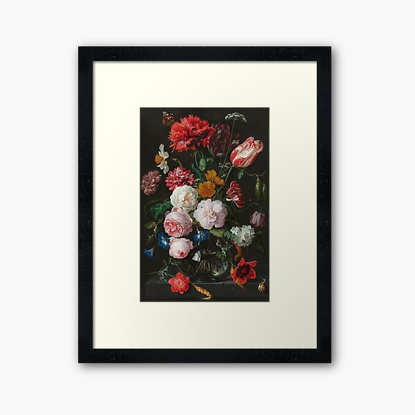 Item preview, Still Life with Flowers in a Glass Vase designed and sold by Vintage Wall Art.