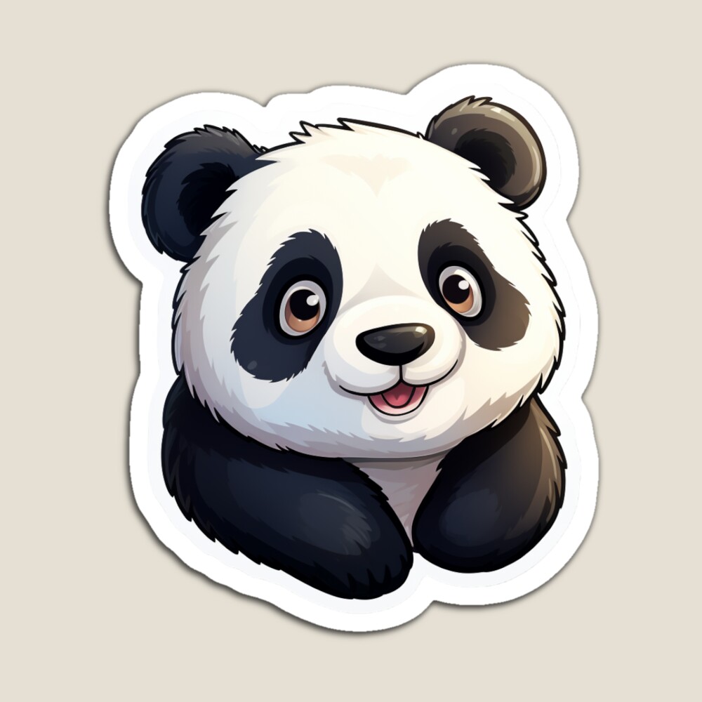 Kawaii Panda Sticker  Waterproof, Durable and Cute Vinyl Stickers – Soshl  Tags