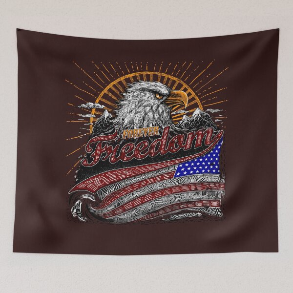 Item preview, forever freedom (bald eagle & american flag) designed and sold by hayrpictures.