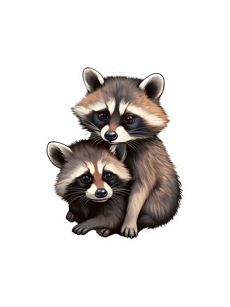 Thumbnail 5 of 5, iPhone Case, Cute Racoon Sticker designed and sold by Pawtraits1.
