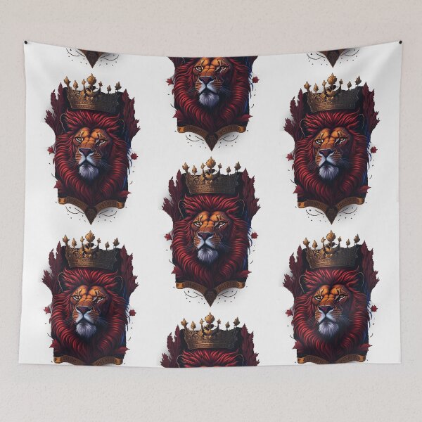 Item preview, Majestic Lion King: Powerful and Proud Cartoon Illustration designed and sold by hudaG.