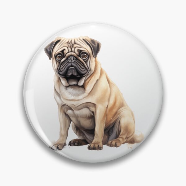 Item preview, Watercolor pug dog stickers designed and sold by GizziArt.