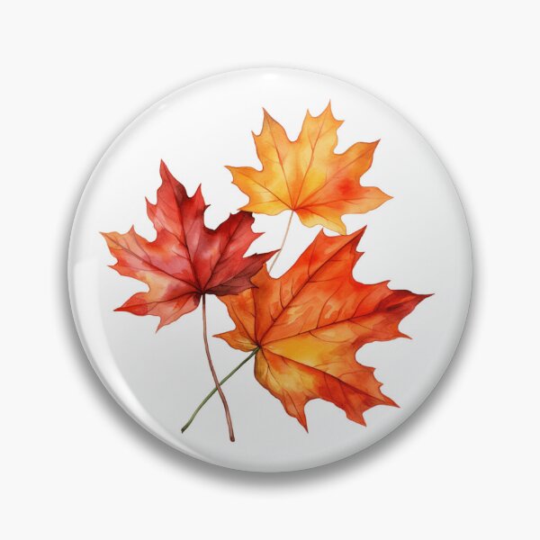 Item preview, Autumn leaves stickers watercolor fall orange minimalist nature  designed and sold by GizziArt.