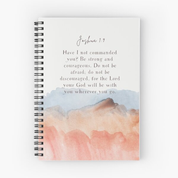 Item preview, Joshua 1:9 bible verse "Be strong and courageous"  designed and sold by Put-God-First.