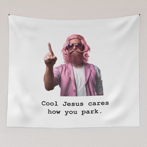 Item preview, Cool Jesus cares how you park. designed and sold by TheOddBotShop.